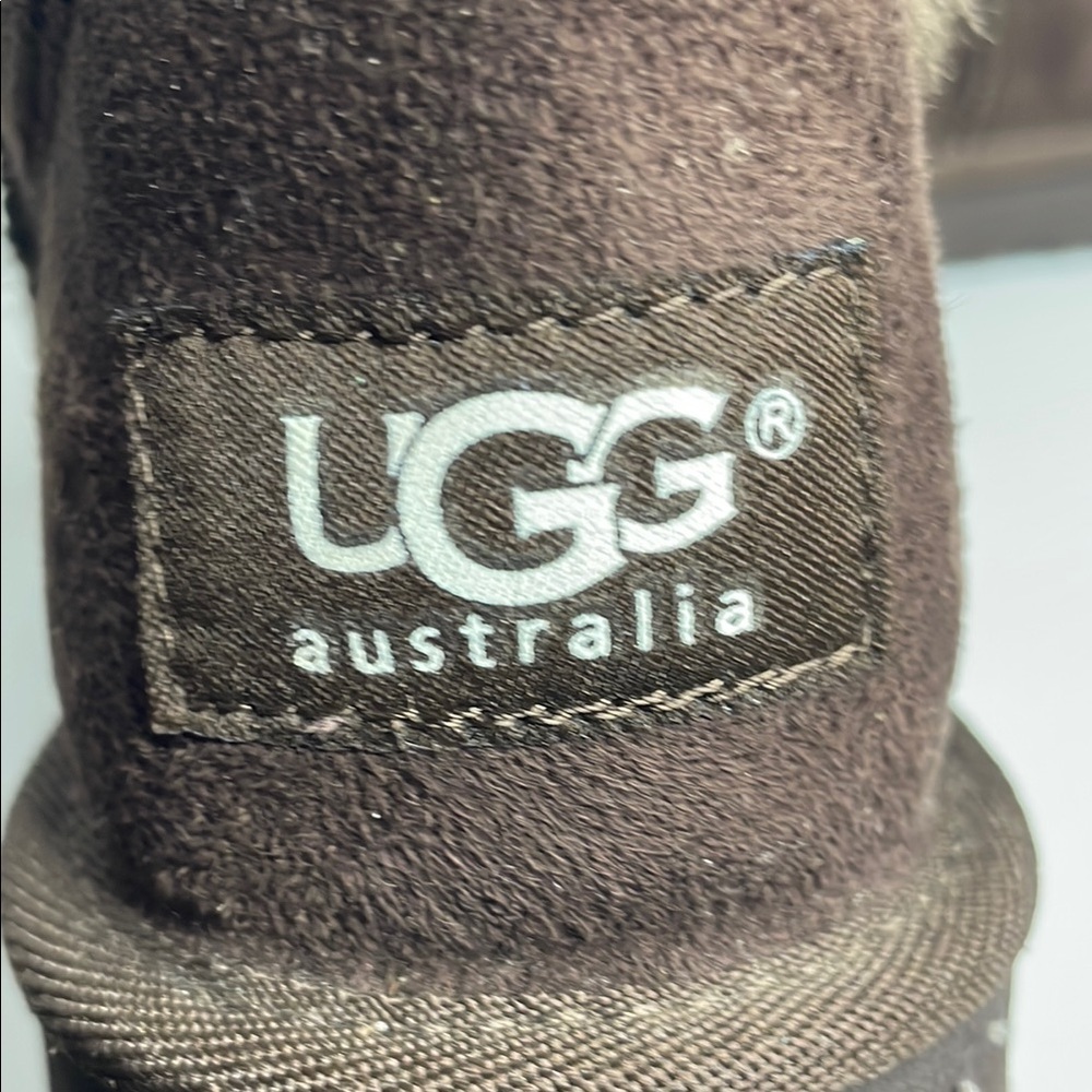 UGG Brown Winter Boots with Fur Trim - Picture 2 of 5